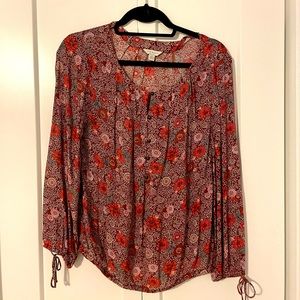 Lucky Brand Boho Paisley Printed lightweight blouse 👚
